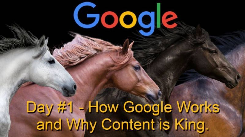 Google 101 - Day 1 - How Google works and why site Content is Key.